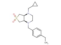 (4aR*,7aS*)-1-(cyclopropylmethyl)-4-(4-ethylbenzyl)octahydrothieno[3,4-b]pyrazine 6,6-dioxide