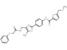 5-(methoxymethyl)-N-{4-[5-methyl-4-({[(phenylthio)acetyl]amino}methyl)-1,3-oxazol-2-yl]phenyl}-2-furamide