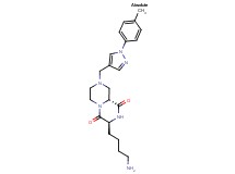 (3S,9aR)-3-(4-aminobutyl)-8-{[1-(4-methylphenyl)-1H-pyrazol-4-yl]methyl}tetrahydro-2H-pyrazino[1,2-a]pyrazine-1,4(3H,6H)-dione