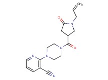 2-{4-[(1-allyl-5-oxo-3-pyrrolidinyl)carbonyl]-1-piperazinyl}nicotinonitrile trifluoroacetate