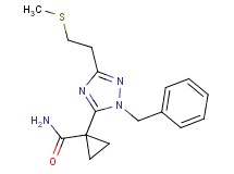 1-{1-benzyl-3-[2-(methylthio)ethyl]-1H-1,2,4-triazol-5-yl}cyclopropanecarboxamide