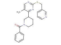 4-(1-benzoyl-3-piperidinyl)-5-methyl-2-[(3-pyridinylmethyl)thio]pyrimidine