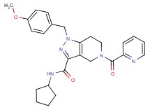 N-cyclopentyl-1-(4-methoxybenzyl)-5-(2-pyridinylcarbonyl)-4,5,6,7-tetrahydro-1H-pyrazolo[4,3-c]pyridine-3-carboxamide