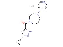1-[(3-cyclopropyl-1H-pyrazol-5-yl)carbonyl]-4-(3-methylpyridin-4-yl)-1,4-diazepane