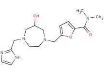 5-{[6-hydroxy-4-(1H-imidazol-2-ylmethyl)-1,4-diazepan-1-yl]methyl}-N,N-dimethyl-2-furamide