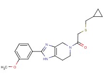 5-{[(cyclopropylmethyl)thio]acetyl}-2-(3-methoxyphenyl)-4,5,6,7-tetrahydro-1H-imidazo[4,5-c]pyridine