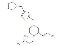 2-(1-(3-methylbutyl)-4-{[4-(1-pyrrolidinylmethyl)-2-thienyl]methyl}-2-piperazinyl)ethanol