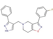 3-(3-fluorophenyl)-5-[(3-phenyl-1H-pyrazol-4-yl)methyl]-4,5,6,7-tetrahydroisoxazolo[4,5-c]pyridine