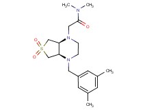 2-[(4aR*,7aS*)-4-(3,5-dimethylbenzyl)-6,6-dioxidohexahydrothieno[3,4-b]pyrazin-1(2H)-yl]-N,N-dimethylacetamide