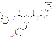 (3R,5S)-N-(2,3-dihydro-1H-inden-5-yl)-N'-(3-fluorobenzyl)-1-(4-hydroxybenzyl)-3,5-piperidinedicarboxamide