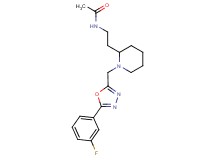 N-[2-(1-{[5-(3-fluorophenyl)-1,3,4-oxadiazol-2-yl]methyl}-2-piperidinyl)ethyl]acetamide