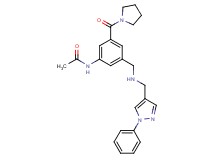 N-[3-({[(1-phenyl-1H-pyrazol-4-yl)methyl]amino}methyl)-5-(1-pyrrolidinylcarbonyl)phenyl]acetamide