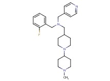 (2-fluorobenzyl)[(1'-methyl-1,4'-bipiperidin-4-yl)methyl](4-pyridinylmethyl)amine