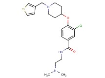 3-chloro-N-[2-(dimethylamino)ethyl]-4-{[1-(3-thienylmethyl)-4-piperidinyl]oxy}benzamide