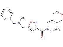 5-{[benzyl(methyl)amino]methyl}-N-ethyl-N-(tetrahydro-2H-pyran-4-ylmethyl)isoxazole-3-carboxamide