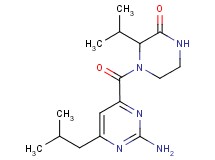 4-[(2-amino-6-isobutylpyrimidin-4-yl)carbonyl]-3-isopropylpiperazin-2-one