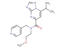 7-isopropyl-N-(2-methoxyethyl)-N-(4-pyridinylmethyl)[1,2,4]triazolo[1,5-a]pyrimidine-5-carboxamide