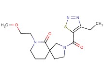 2-[(4-ethyl-1,2,3-thiadiazol-5-yl)carbonyl]-7-(2-methoxyethyl)-2,7-diazaspiro[4.5]decan-6-one