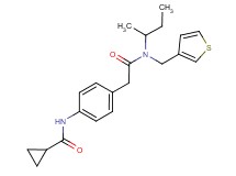 N-(4-{2-[sec-butyl(3-thienylmethyl)amino]-2-oxoethyl}phenyl)cyclopropanecarboxamide