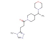4-(1-{1-[3-(4-methyl-4H-1,2,4-triazol-3-yl)propanoyl]-4-piperidinyl}ethyl)morpholine