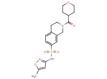 N-(5-methylisoxazol-3-yl)-2-(tetrahydro-2H-pyran-4-ylcarbonyl)-1,2,3,4-tetrahydroisoquinoline-7-sulfonamide