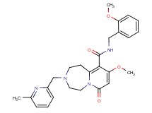 9-methoxy-N-(2-methoxybenzyl)-3-[(6-methyl-2-pyridinyl)methyl]-7-oxo-1,2,3,4,5,7-hexahydropyrido[1,2-d][1,4]diazepine-10-carboxamide