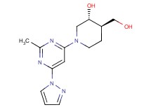 (3R*,4R*)-4-(hydroxymethyl)-1-[2-methyl-6-(1H-pyrazol-1-yl)-4-pyrimidinyl]-3-piperidinol