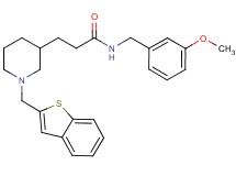 3-[1-(1-benzothien-2-ylmethyl)-3-piperidinyl]-N-(3-methoxybenzyl)propanamide