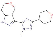 3-[3-(tetrahydro-2H-pyran-4-yl)-1H-1,2,4-triazol-5-yl]-1,4,6,7-tetrahydropyrano[4,3-c]pyrazole
