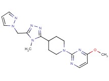 4-methoxy-2-{4-[4-methyl-5-(1H-pyrazol-1-ylmethyl)-4H-1,2,4-triazol-3-yl]piperidin-1-yl}pyrimidine