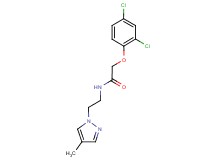 2-(2,4-dichlorophenoxy)-N-[2-(4-methyl-1H-pyrazol-1-yl)ethyl]acetamide