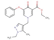 ethyl 1-[(1-ethyl-5-methyl-1H-pyrazol-4-yl)methyl]-4-oxo-5-phenoxy-1,4-dihydropyridine-3-carboxylate