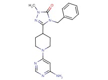 5-[1-(6-aminopyrimidin-4-yl)piperidin-4-yl]-4-benzyl-2-methyl-2,4-dihydro-3H-1,2,4-triazol-3-one