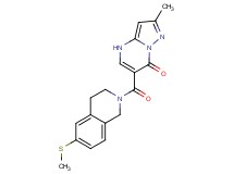 2-methyl-6-{[6-(methylthio)-3,4-dihydroisoquinolin-2(1H)-yl]carbonyl}pyrazolo[1,5-a]pyrimidin-7(4H)-one