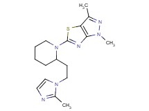 1,3-dimethyl-5-{2-[2-(2-methyl-1H-imidazol-1-yl)ethyl]piperidin-1-yl}-1H-pyrazolo[3,4-d][1,3]thiazole