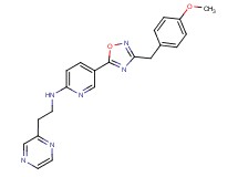 5-[3-(4-methoxybenzyl)-1,2,4-oxadiazol-5-yl]-N-[2-(2-pyrazinyl)ethyl]-2-pyridinamine
