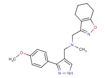 1-[3-(4-methoxyphenyl)-1H-pyrazol-4-yl]-N-methyl-N-(4,5,6,7-tetrahydro-1,2-benzisoxazol-3-ylmethyl)methanamine