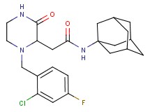 N-1-adamantyl-2-[1-(2-chloro-4-fluorobenzyl)-3-oxo-2-piperazinyl]acetamide