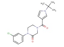 4-[(1-tert-butyl-1H-pyrrol-3-yl)carbonyl]-1-(3-chlorophenyl)-2-piperazinone