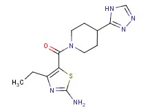 4-ethyl-5-{[4-(4H-1,2,4-triazol-3-yl)piperidin-1-yl]carbonyl}-1,3-thiazol-2-amine