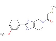 2-(3-methoxyphenyl)-5-[(methylthio)acetyl]-4,5,6,7-tetrahydro-1H-imidazo[4,5-c]pyridine