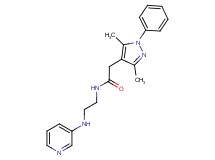 2-(3,5-dimethyl-1-phenyl-1H-pyrazol-4-yl)-N-[2-(3-pyridinylamino)ethyl]acetamide
