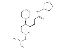 N-cyclopentyl-3-[(3S*,4R*)-1-isobutyl-4-(4-morpholinyl)-3-piperidinyl]propanamide