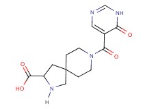 8-[(6-oxo-1,6-dihydro-5-pyrimidinyl)carbonyl]-2,8-diazaspiro[4.5]decane-3-carboxylic acid