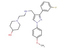 1-[2-({[3-(3-fluorophenyl)-1-(4-methoxyphenyl)-1H-pyrazol-4-yl]methyl}amino)ethyl]-4-piperidinol