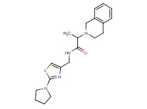 2-(3,4-dihydro-2(1H)-isoquinolinyl)-N-{[2-(1-pyrrolidinyl)-1,3-thiazol-4-yl]methyl}propanamide