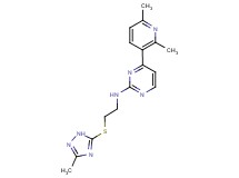 4-(2,6-dimethylpyridin-3-yl)-N-{2-[(3-methyl-1H-1,2,4-triazol-5-yl)thio]ethyl}pyrimidin-2-amine