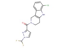 6-chloro-2-{[1-(difluoromethyl)-1H-pyrazol-3-yl]carbonyl}-2,3,4,5-tetrahydro-1H-pyrido[4,3-b]indole