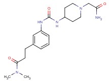 3-{3-[({[1-(2-amino-2-oxoethyl)piperidin-4-yl]amino}carbonyl)amino]phenyl}-N,N-dimethylpropanamide