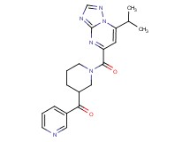 {1-[(7-isopropyl[1,2,4]triazolo[1,5-a]pyrimidin-5-yl)carbonyl]-3-piperidinyl}(3-pyridinyl)methanone